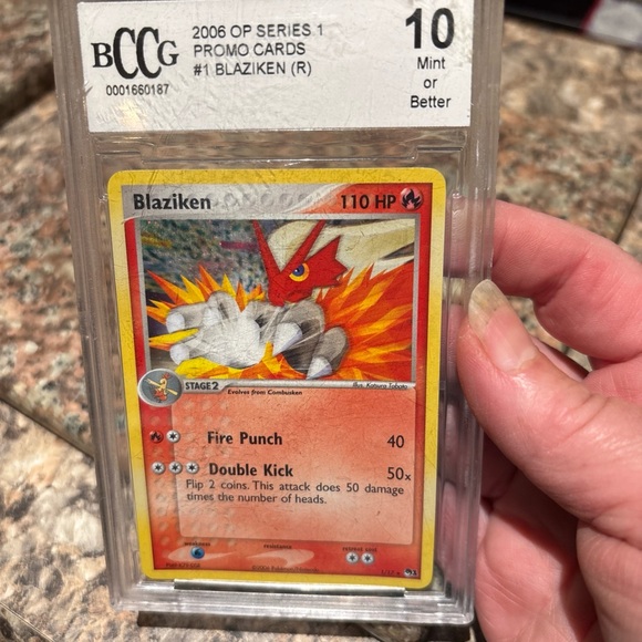 Pokemon Blaziken 2006 POP series 1 rare Promo holo 1/17 card BCCG 10 - Picture 2 of 6